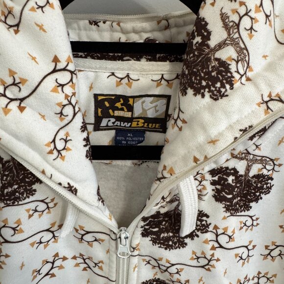 Y2K Raw Blue Full Zip Hoodie - Picture 3 of 8